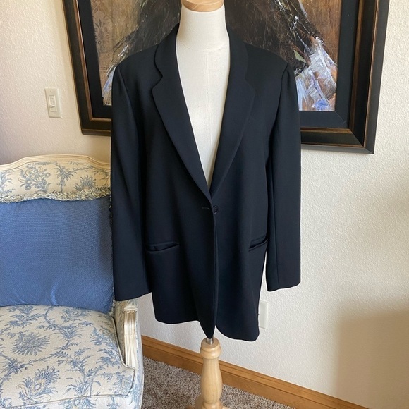 Armani Le Collezioni Black Blazer Sz 8 100% Wool - Picture 2 of 8